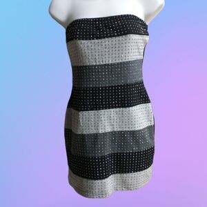 Body Central Noir Strapless Studded Bodycon Dress